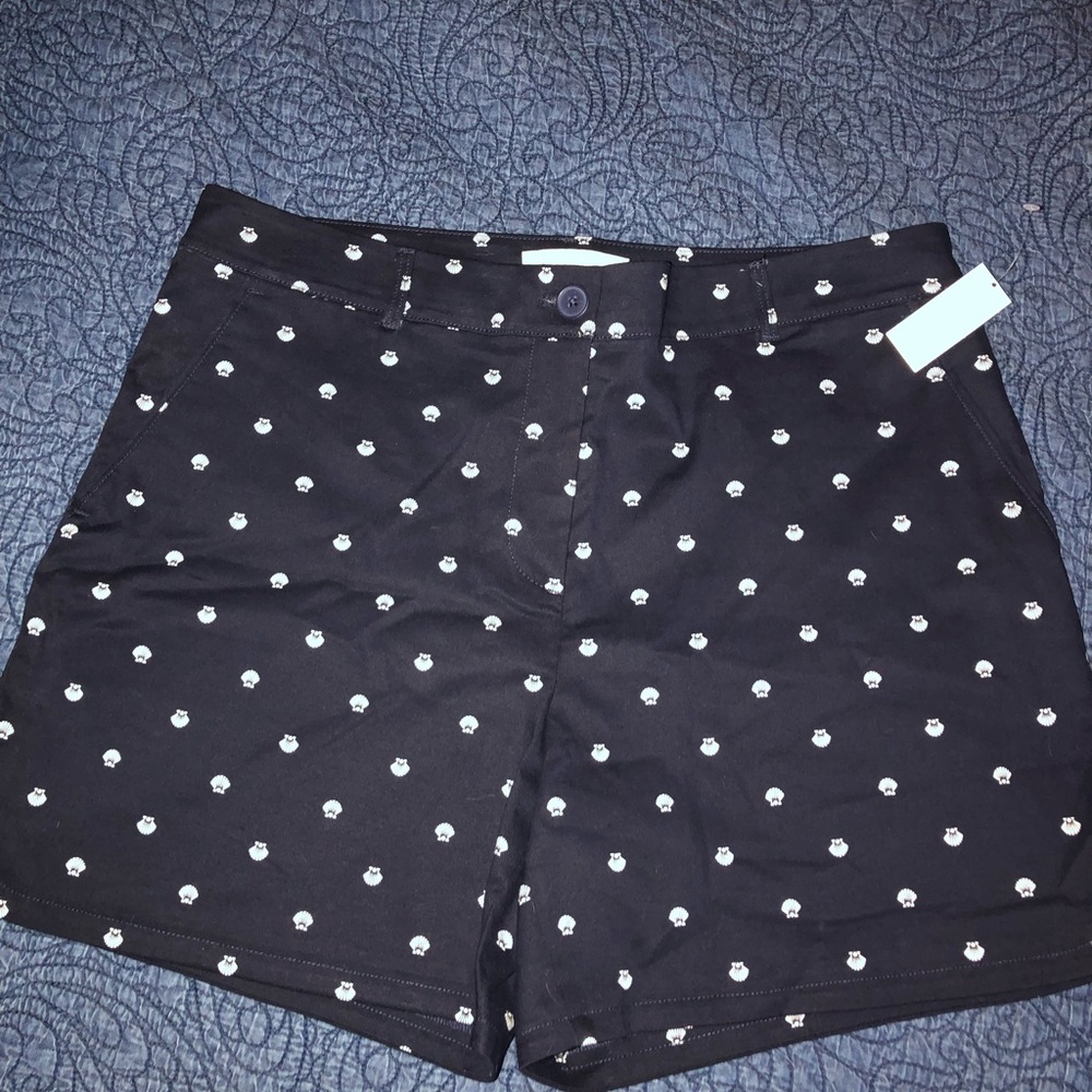 NWT Talbots navy blue seashell shorts